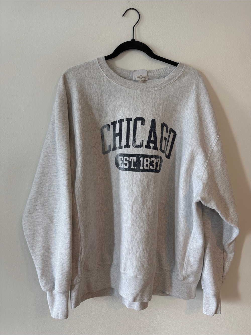 Vintage Chicago Graphic Crewneck Sweatshirt - Light Gray